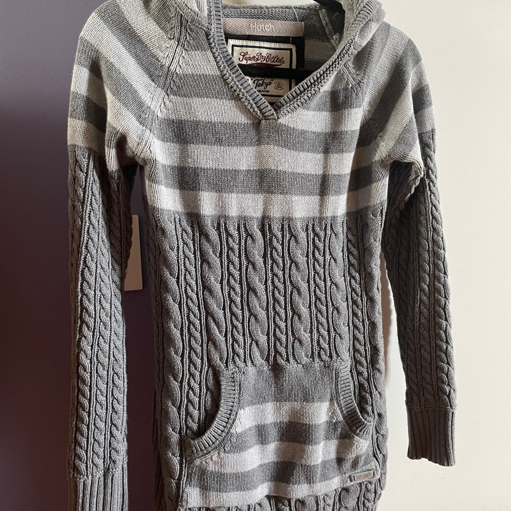 long fitted superdry hoodie